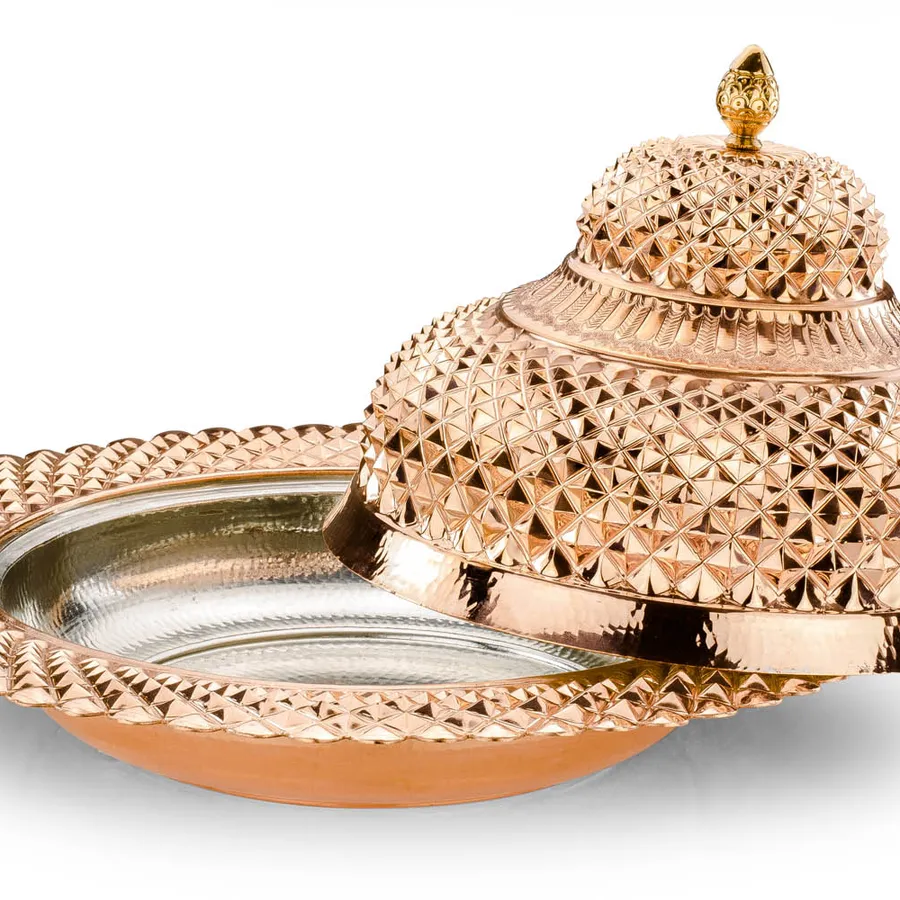 Pyramid-Engraved Lidded Sahan